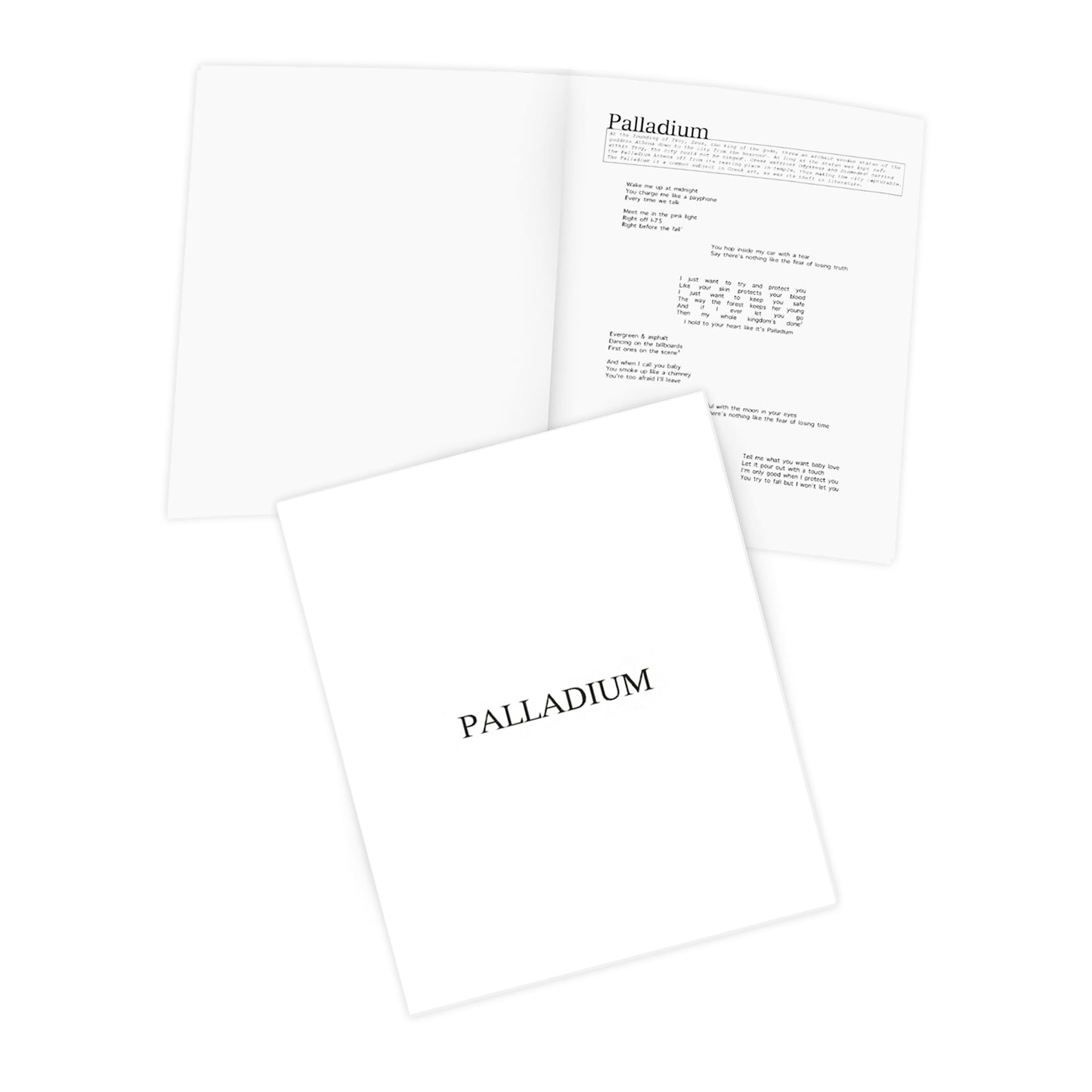 Palladium Lyric Book